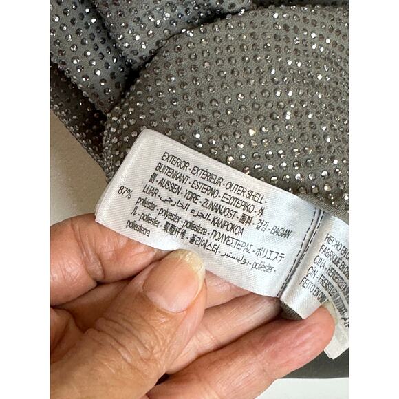 Zara Rhinestone strapless women's party dress taupe brown size Medium. in EUC - Picture 10 of 12